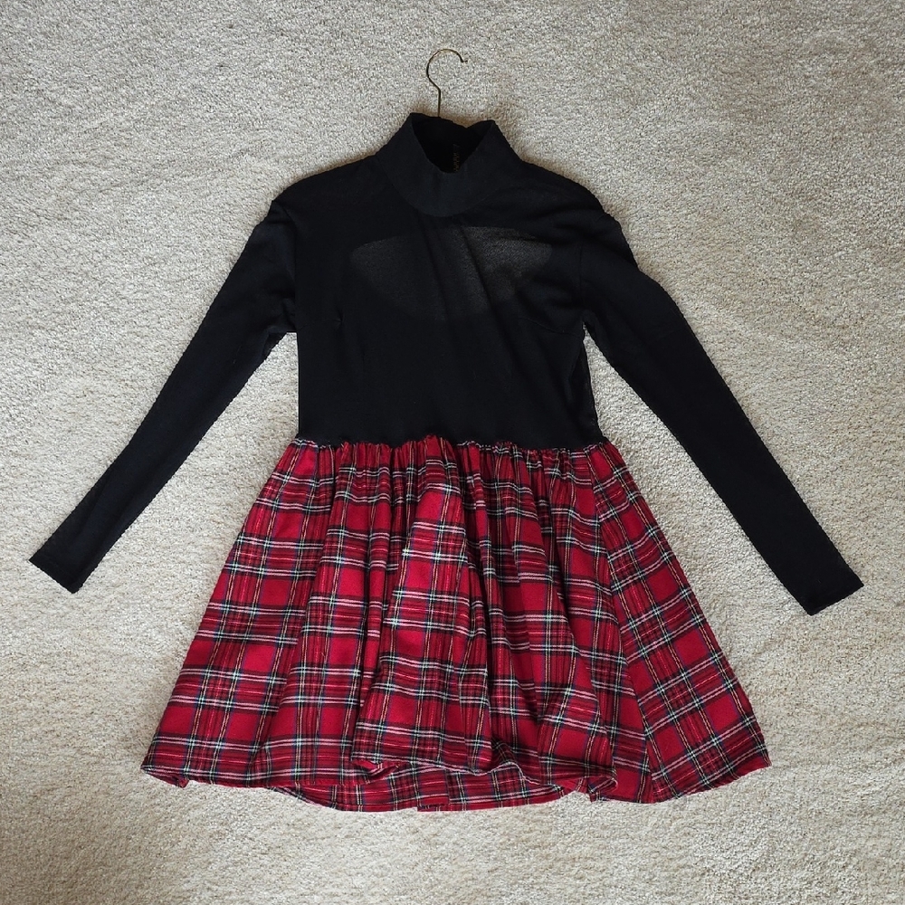 Black and Plaid Dress